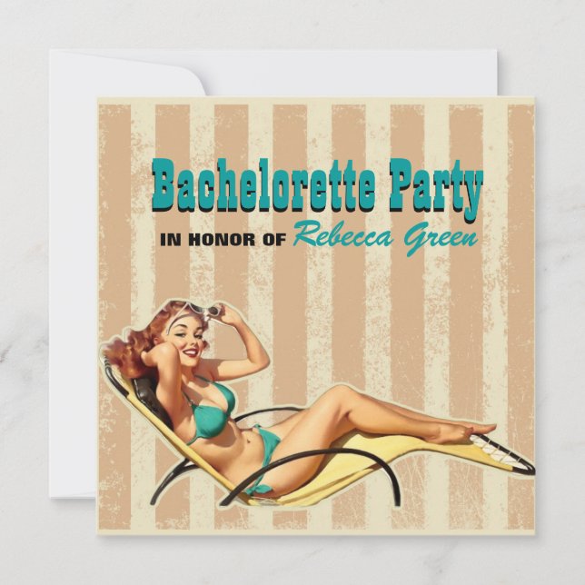 Invitation partie de bachelorette de maillot de bain de (Devant)