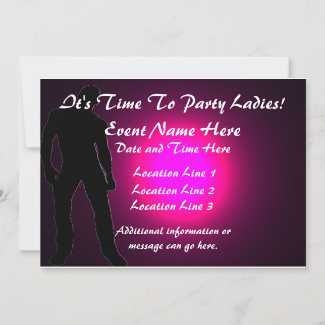 Invitation Partie de Bachelorette/invitations masculins de (Devant)