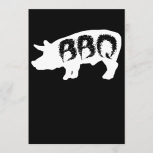 Invitation Partie de bifteck de vache à gril de barbecue