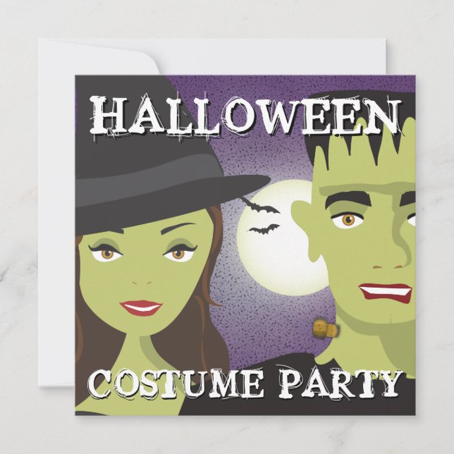 Invitation Partie de costume de Halloween d'adultes de (Devant)