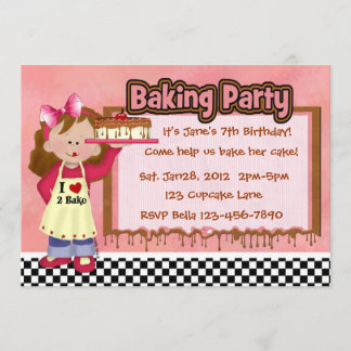 Invitation Partie de cuisson pour l'invitation de filles