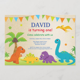 Invitation Partie de Dino d'invitation d'anniversaire de