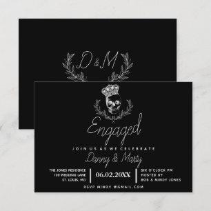 Invitation Partie de fiançailles royale de crâne