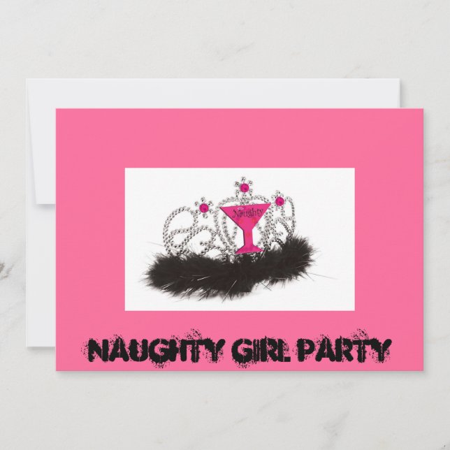 Invitation Partie de fille de Naughy (Devant)