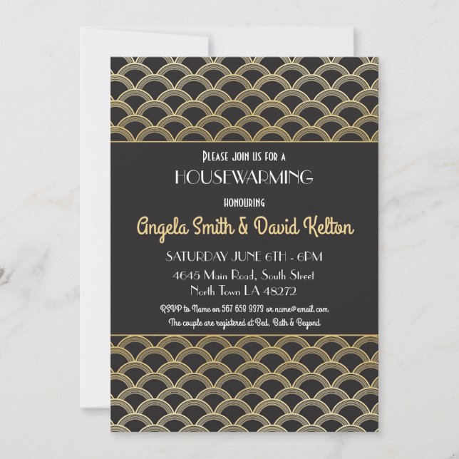 Invitation partie de Gatsby d'invitation de pendaison de (Devant)