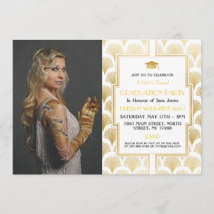 Invitation partie de Gatsby d'obtention du diplôme de photo