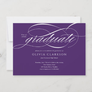 Invitation Partie de graduation du script de violet budgétair
