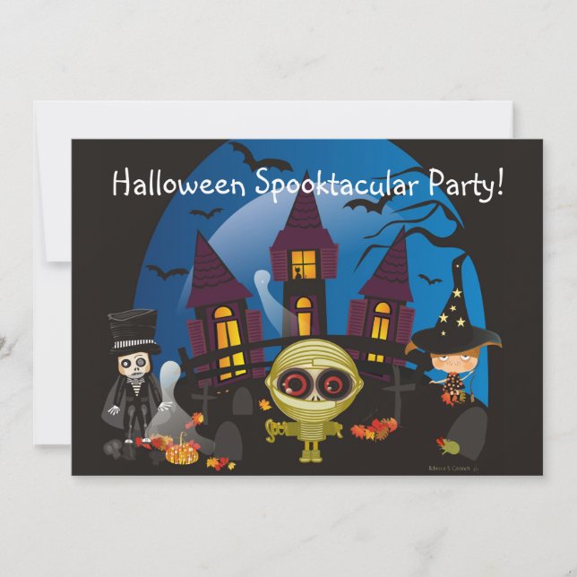 Invitation Partie de Halloween Spooktacular ! (Devant)