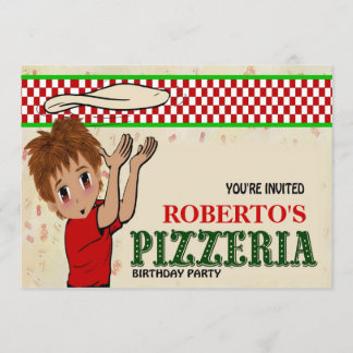 Invitation Partie de la pizzeria de Roberto
