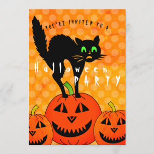 Invitation Partie de lanterne de Jack O de citrouilles de