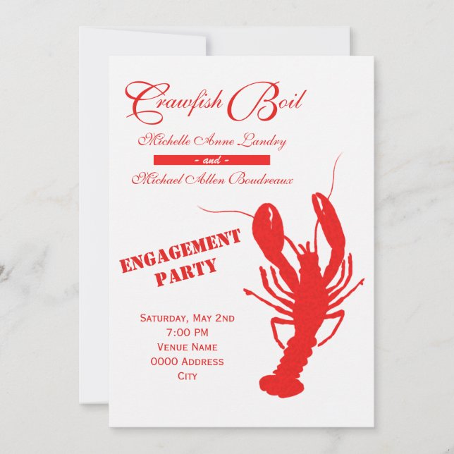Invitation Partie de l'engagement de l'écorce (Devant)