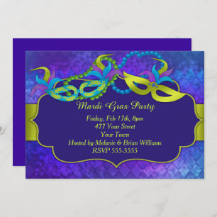 Invitation Partie de mardi gras