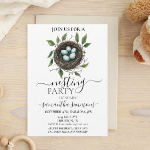 Invitation Partie de nidification Baby shower Partie alternat