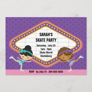 Invitation Partie de patinage de glace