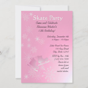 Invitation Partie de patinage sur glace