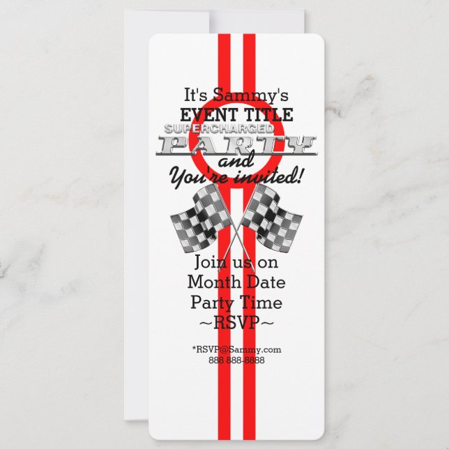 Invitation Partie de performance surchargée personnalisée (Devant)