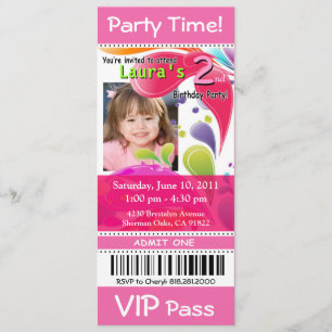 Invitation Partie de photo de billet d'événement de passage