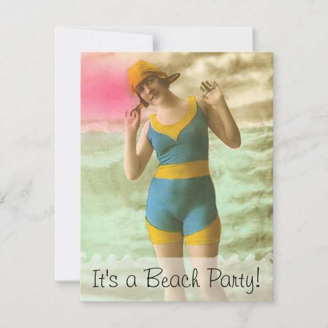 Invitation Partie de plage (Devant)
