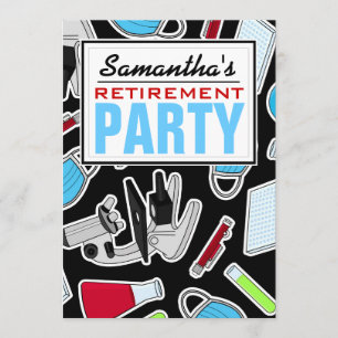 Invitation Partie de retrait du thème de laboratoire de coute