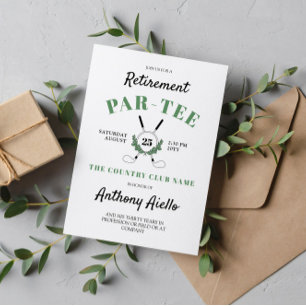 Invitation Partie de retraite à thème Wreath Golf