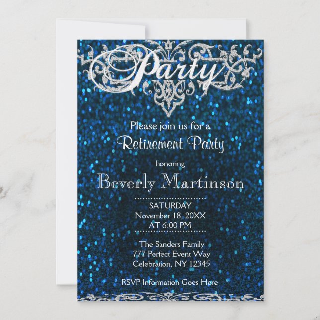 Invitation Partie de retraite | Charme élégant (Devant)