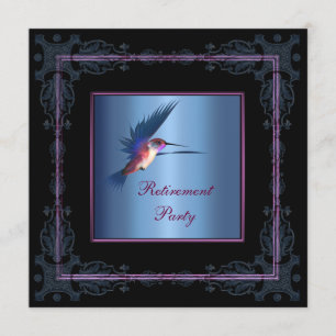 Invitation Partie de retraite de la femme pourpre de colibri