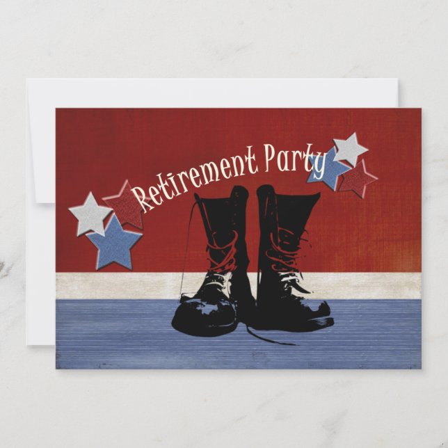 Invitation Partie de retraite militaire (Devant)