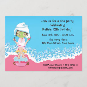 Invitation Partie de spa