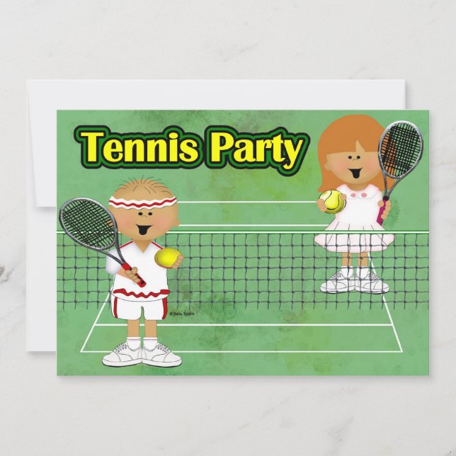 Invitation Partie de tennis (Devant)