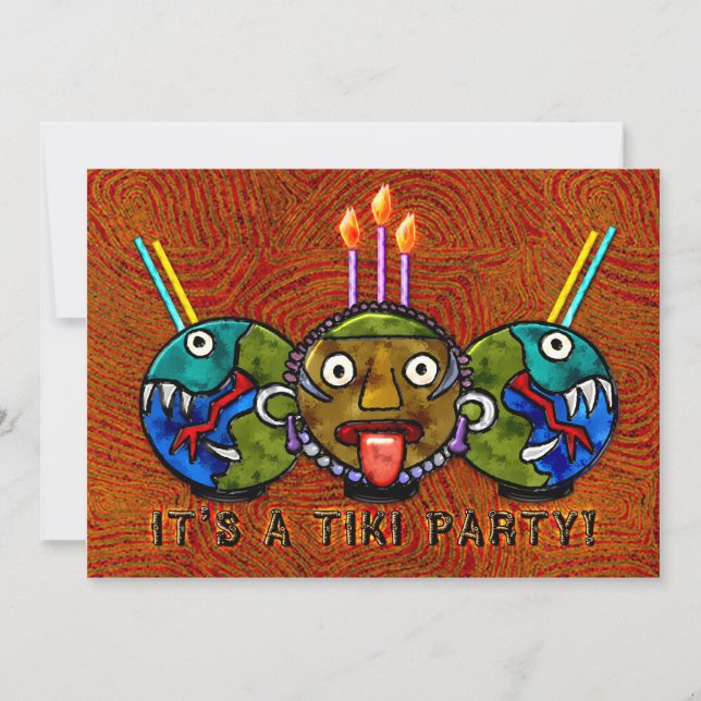 Invitation Partie de Tiki (invitation 2-Sided) (Devant)