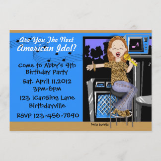 Invitation Partie de vedette du rock pour des filles