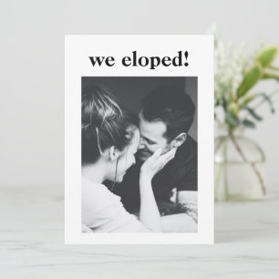 Invitation Partie d'Elopement photo esthétique minimaliste