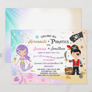 Invitation Partie d'enfants de mêmes parents d'invitation