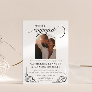 Invitation Partie d'engagement à la calligraphie de script bl