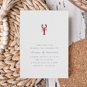 Invitation Partie d'engagement classique au homard nautique