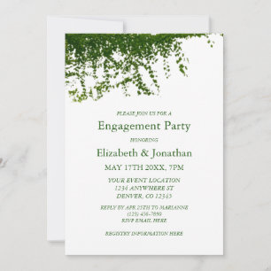 Invitation Partie d'engagement de Hanging Ivy Green