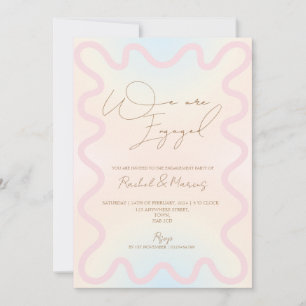 Invitation Partie d'engagement de la bordure de la vague du c