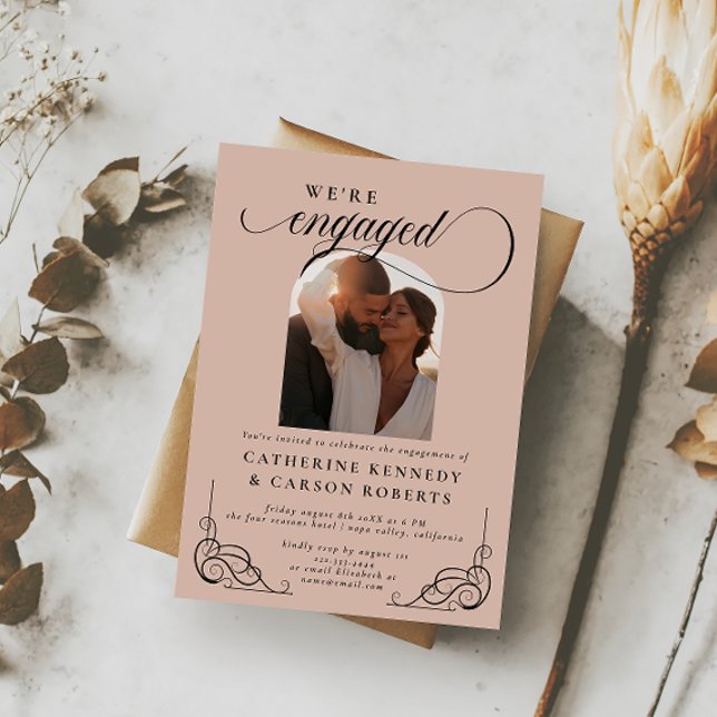 Invitation Partie d'engagement de la calligraphie de script b (Créateur téléchargé)