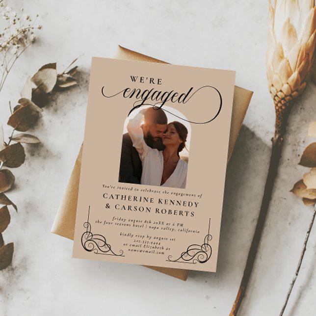 Invitation Partie d'engagement de la calligraphie de script b (Créateur téléchargé)