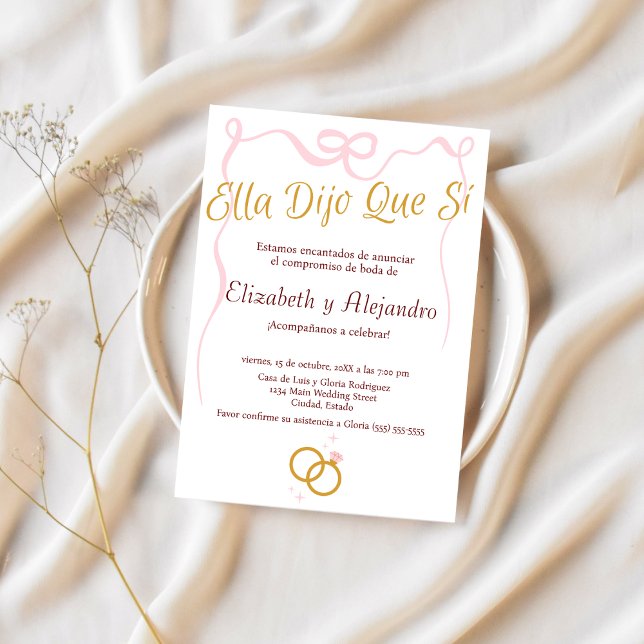 Invitation Partie d'engagement des Cercles de Bow Rose Delicy (Créateur téléchargé)