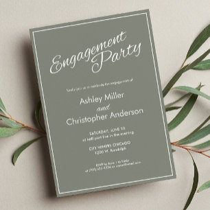 Invitation Partie d'engagement écologique minimaliste Sage de