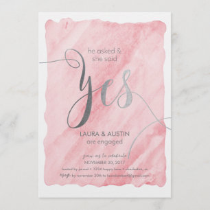 Invitation Partie d'engagement Elle a dit oui