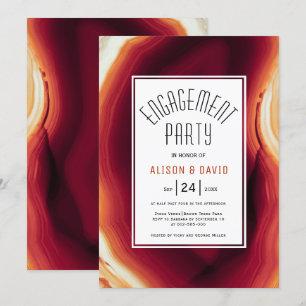 Invitation Partie d'engagement mariage de automne de tranche 