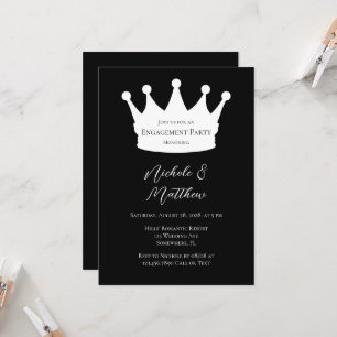 Invitation Partie d'engagement minimaliste de la Couronne noi
