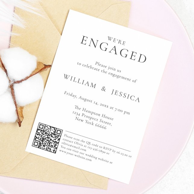Invitation Partie D'Engagement Minimaliste Et Moderne (Créateur téléchargé)