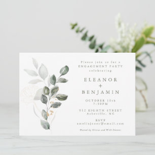 Invitation Partie d'engagement minimaliste Rustique Gold Gree
