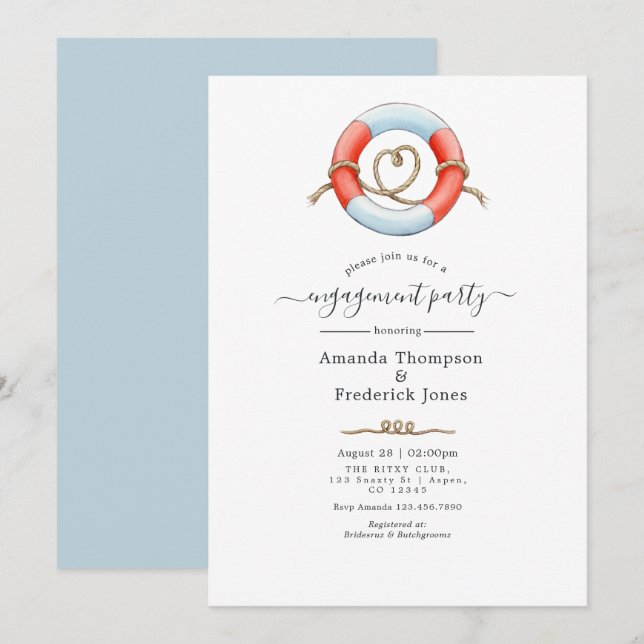 Invitation Partie d'engagement nautique de baleines (Devant / Derrière)