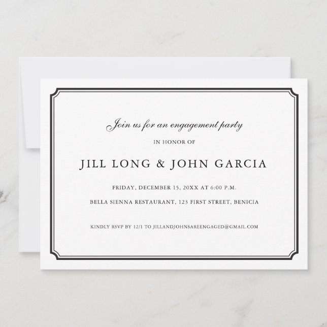 Invitation Partie d'engagement officiel (Devant)
