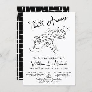 Invitation Partie d'engagement Pizza Toss
