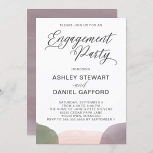 Invitation Partie d'engagement pour l'aquarelle du jardin mod